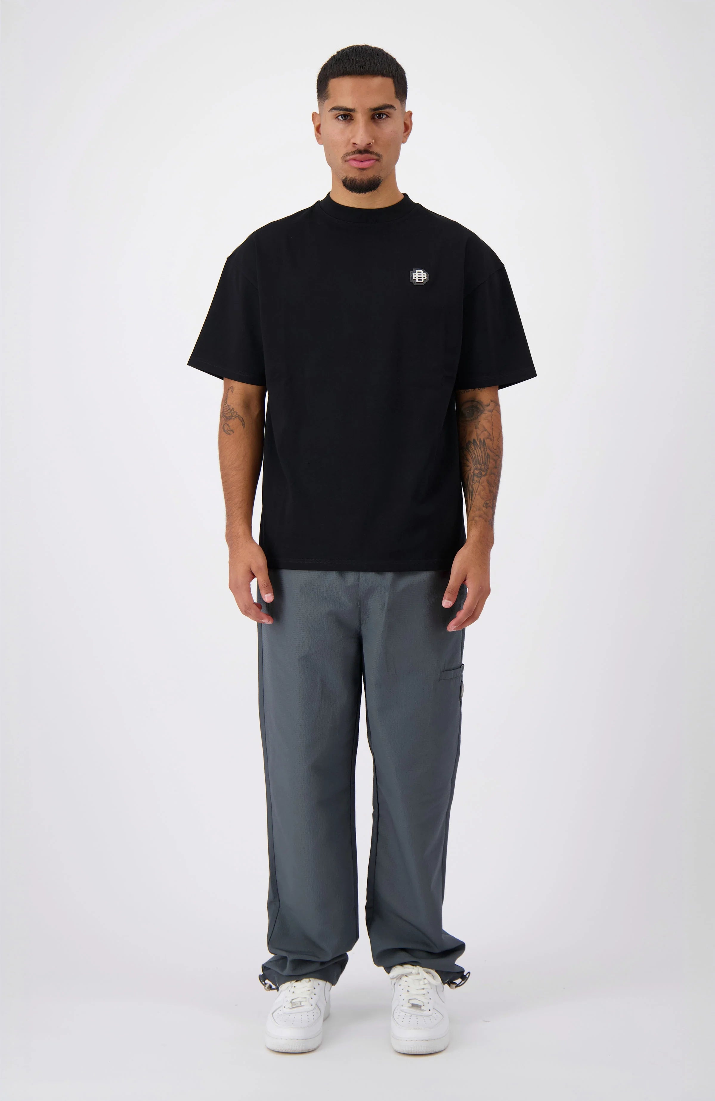 Schwarzes Bananen-Monogramm-T-Shirt Schwarz