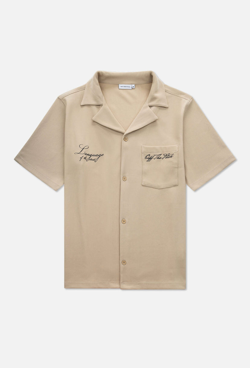 DOUBLE SCRIPT SHIRT - BEIGE
