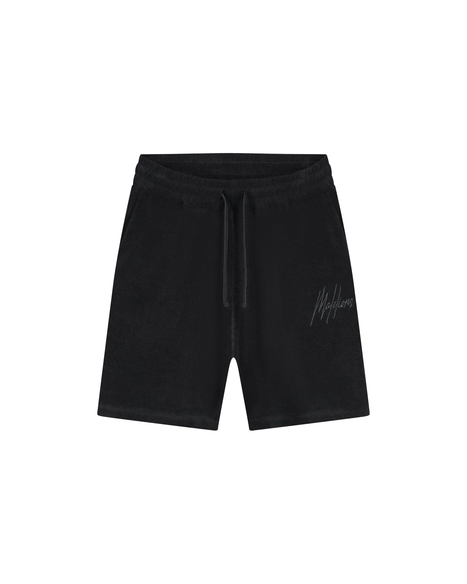 Malelions Men Signature Towelling Shorts | Black