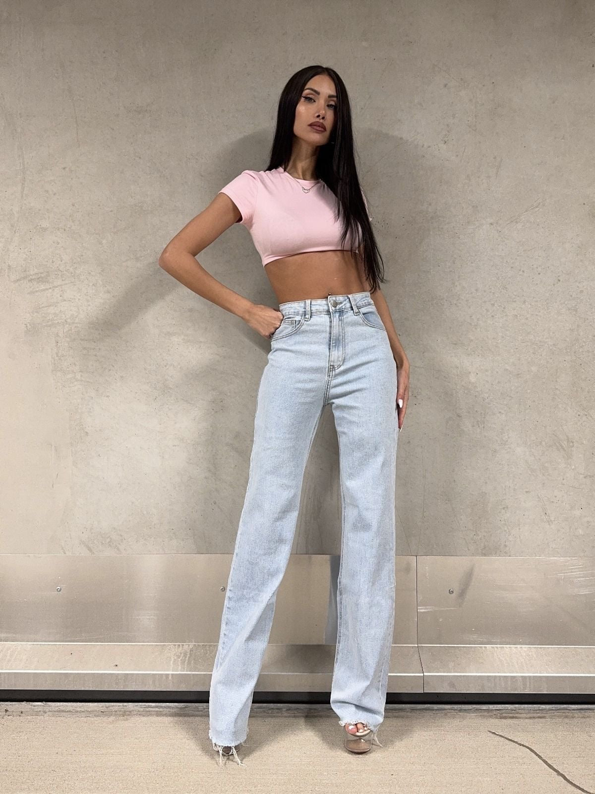 Extra long wide leg jeans - RD2919