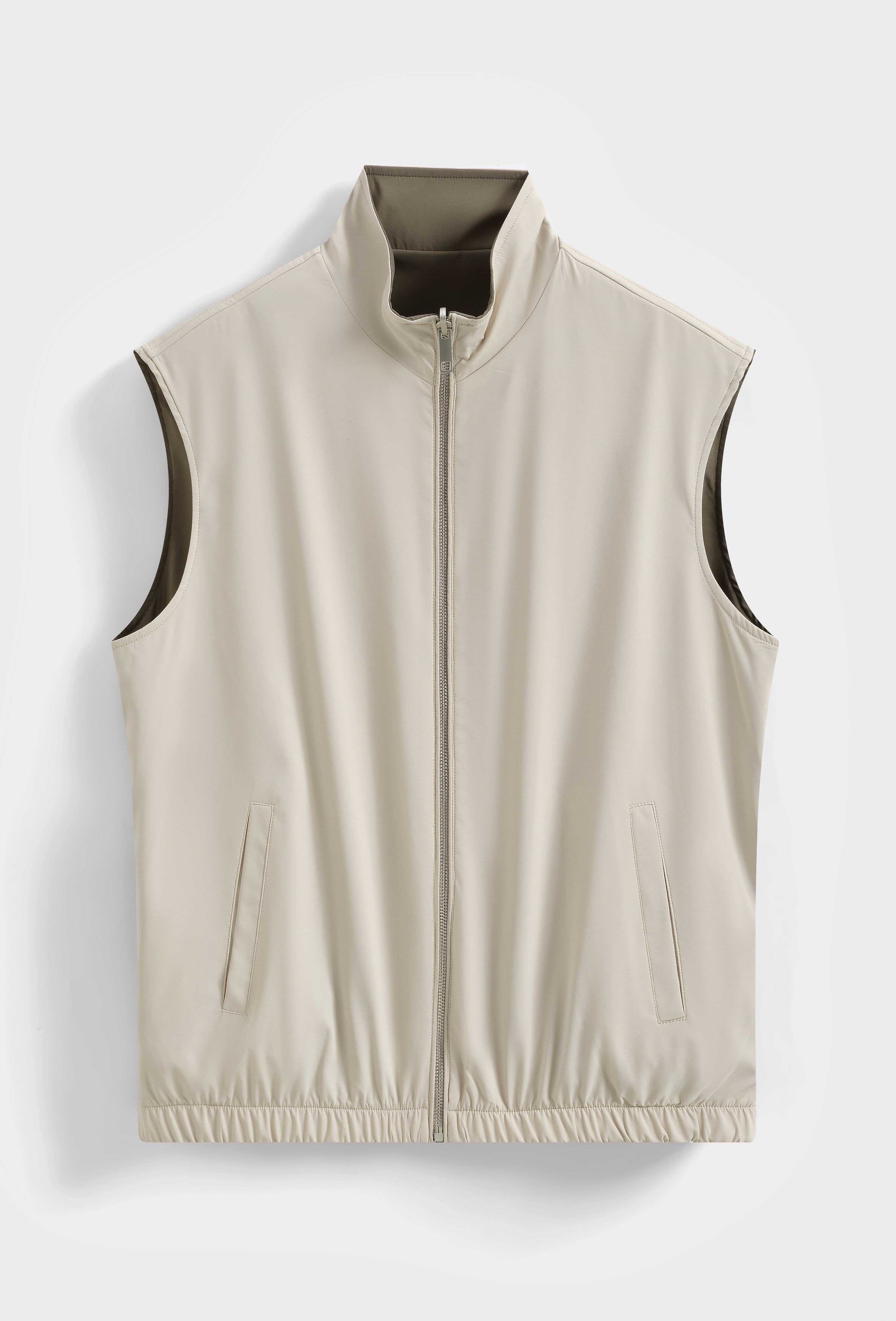 Glans Bodywarmer - Beige/Groen