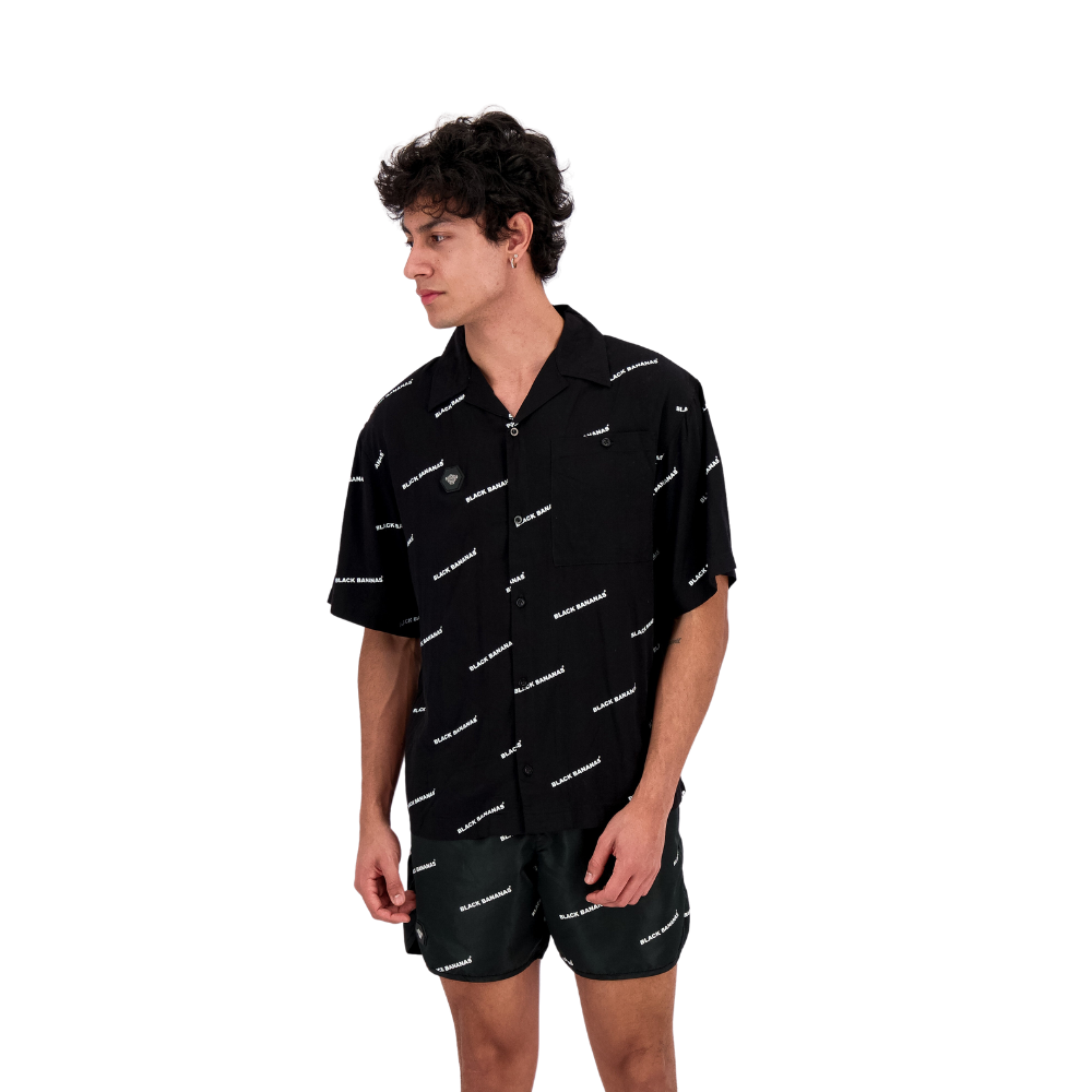 SCHWARZES BANANEN-MARINA-HEMD