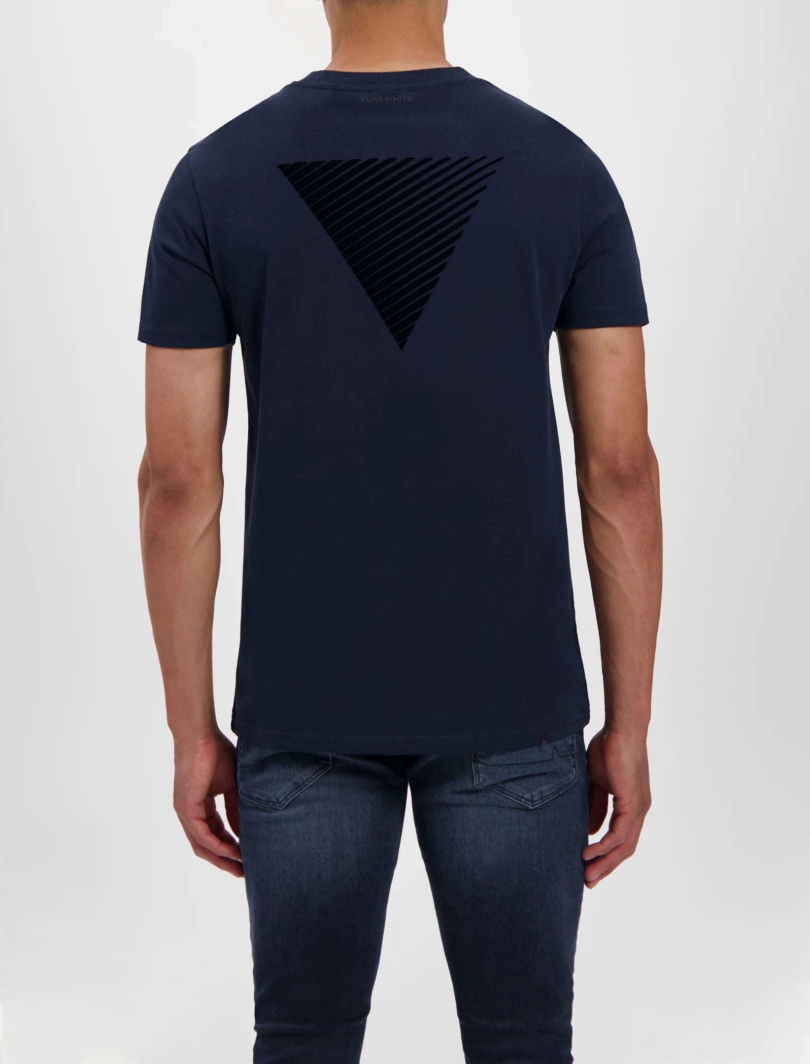 T-Shirt mit Flockdruck und Logo