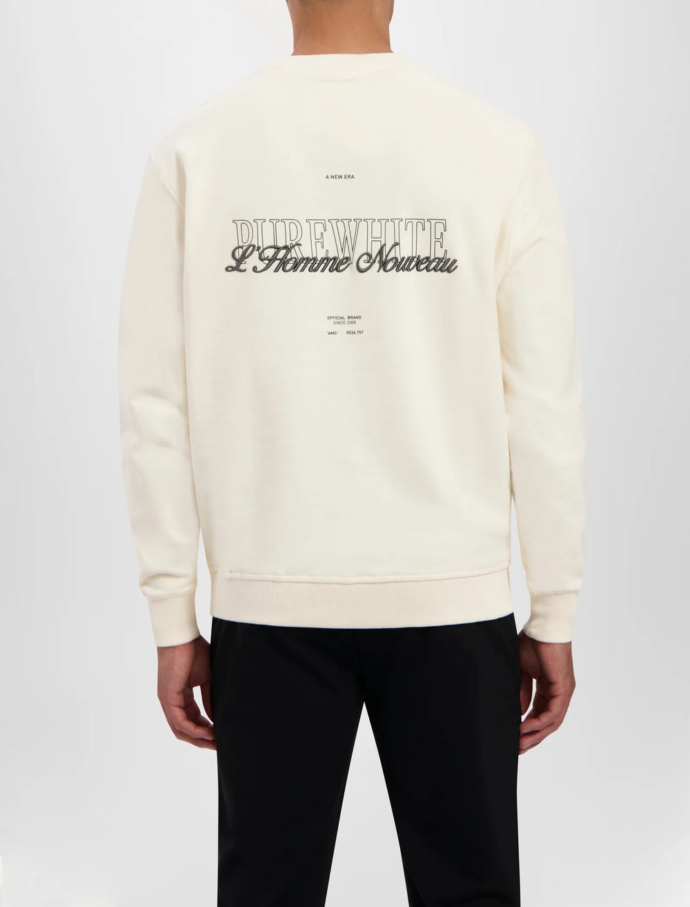 Pure White - Embroidered Graphic Sweater