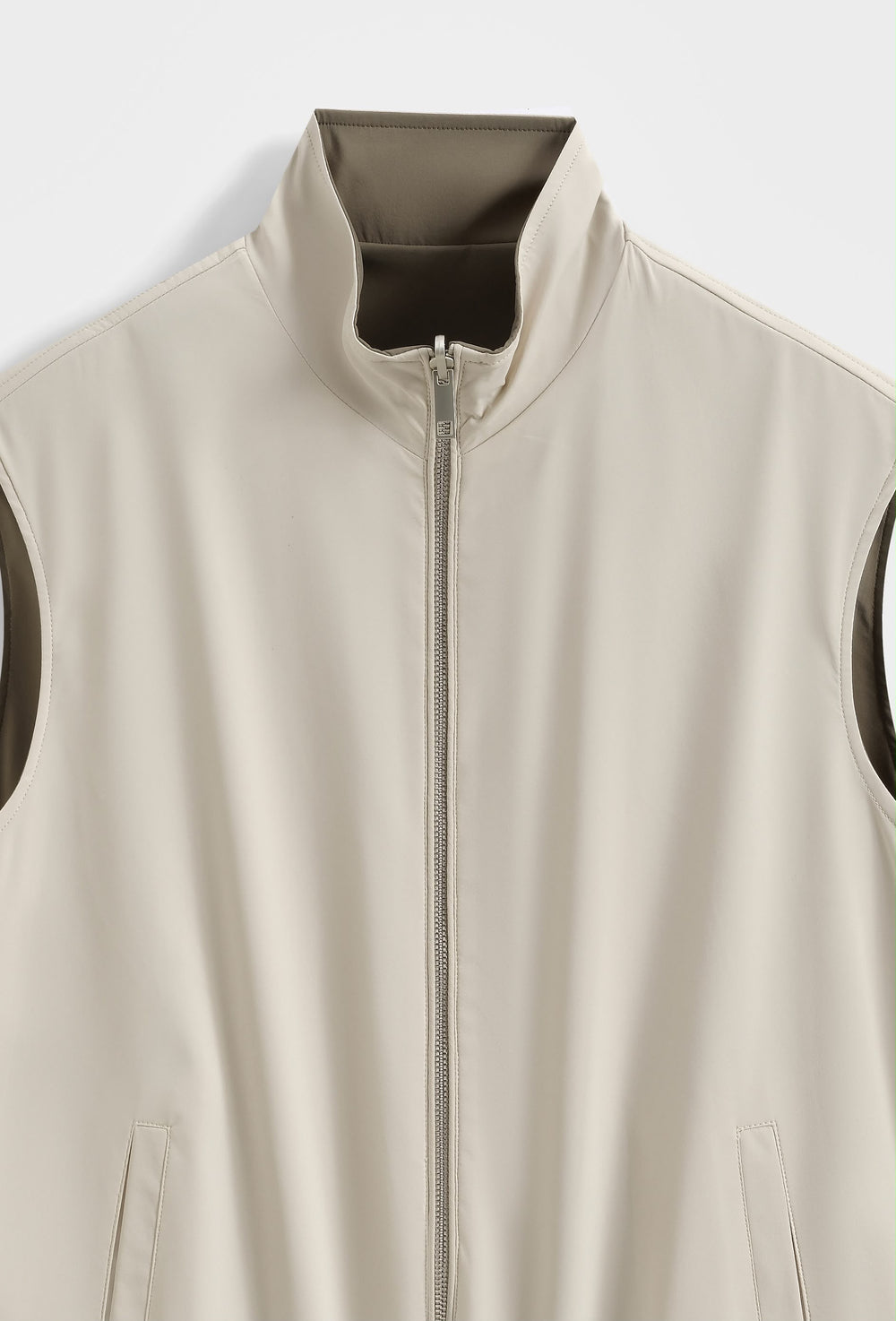 Frilivin - Glans Bodywarmer - Beige/Groen
