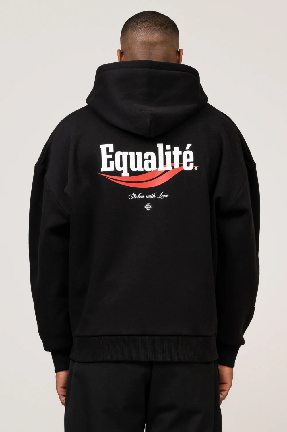 TYRZA OVERSIZED FULL ZIP HOODIE • BLACK