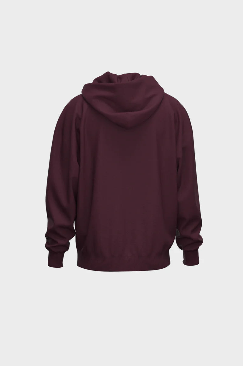 ISA FULL ZIP HOODIE AUBERGINE