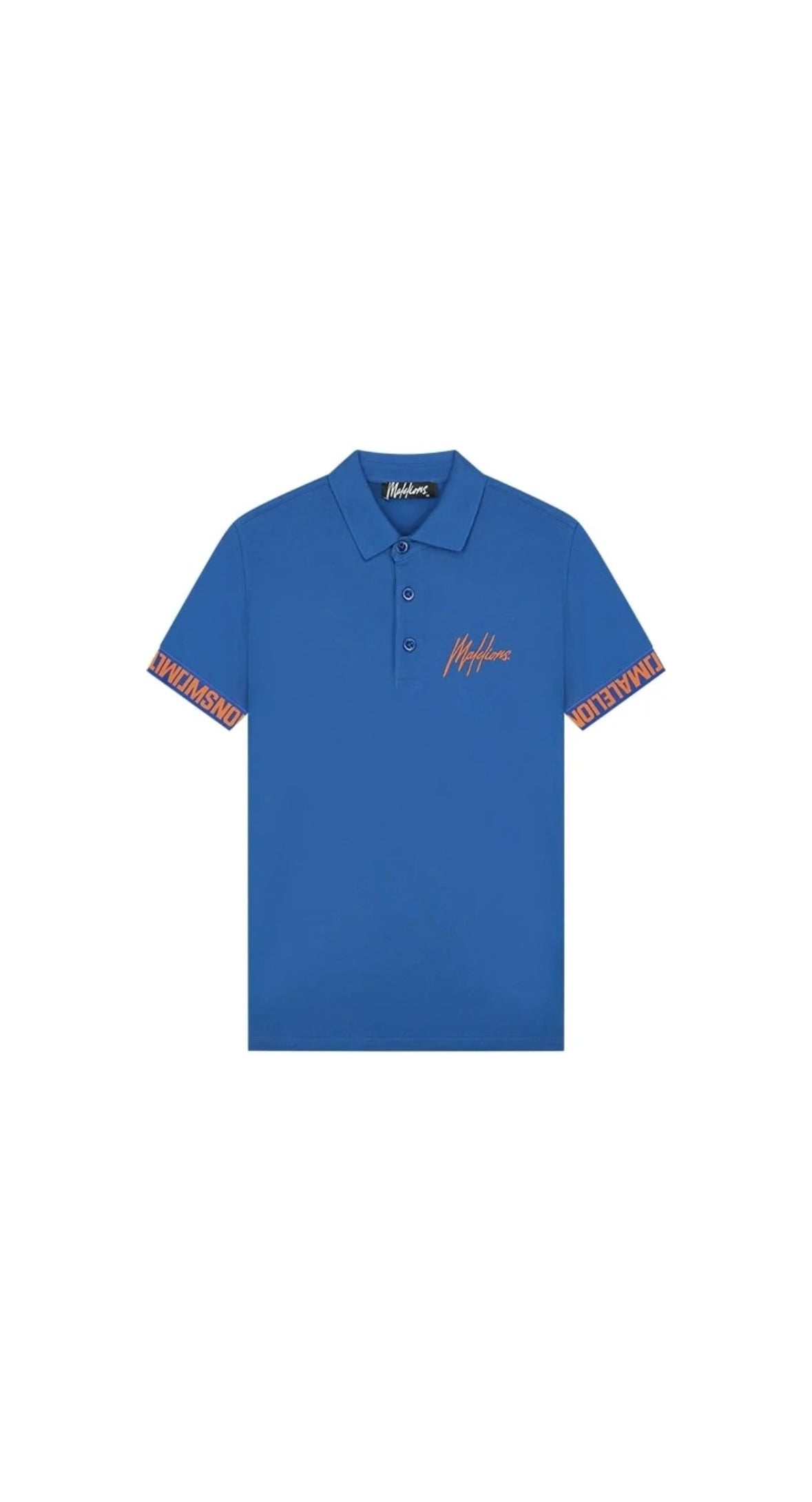 MALELIONS MEN VENETIAN POLO - COBALT/ORANGE