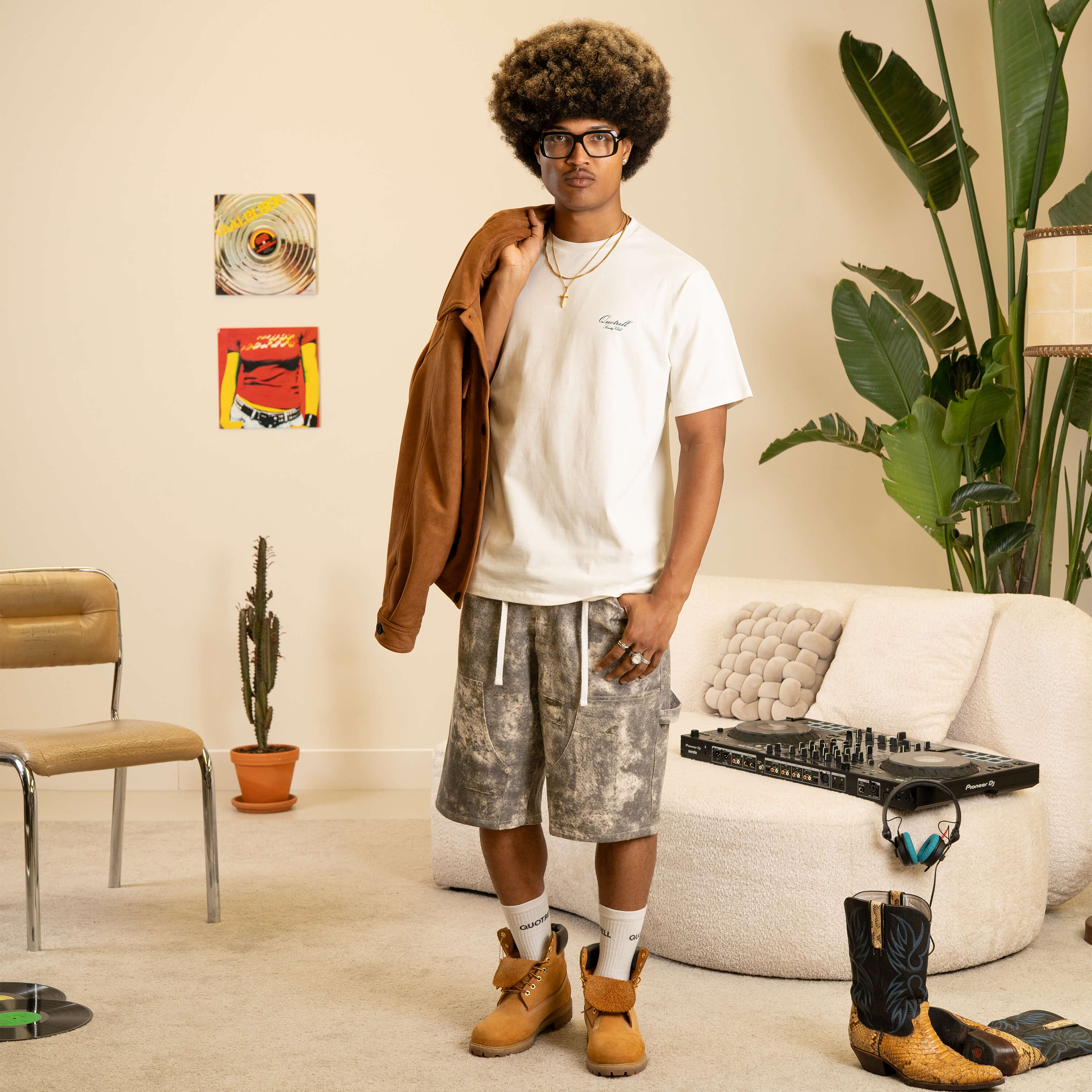 SALUD TEE | OFF WHITE/GREEN