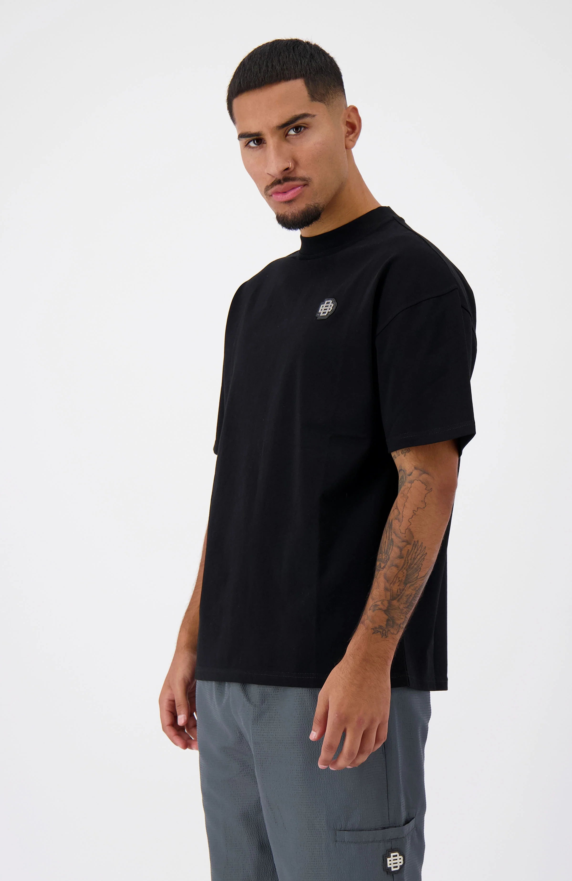 Schwarzes Bananen-Monogramm-T-Shirt Schwarz