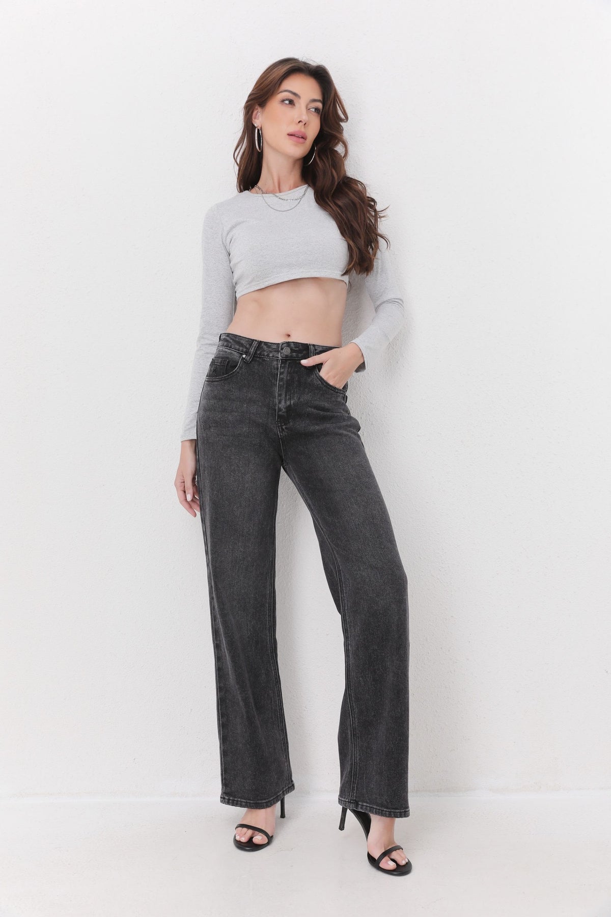 See See - Distressed Jeans - Black - A3296-B