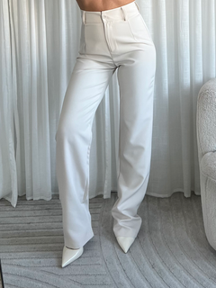 MILLION - Perfect Pantalon - TALL Crème - Lange nette broek met rechte pijpen