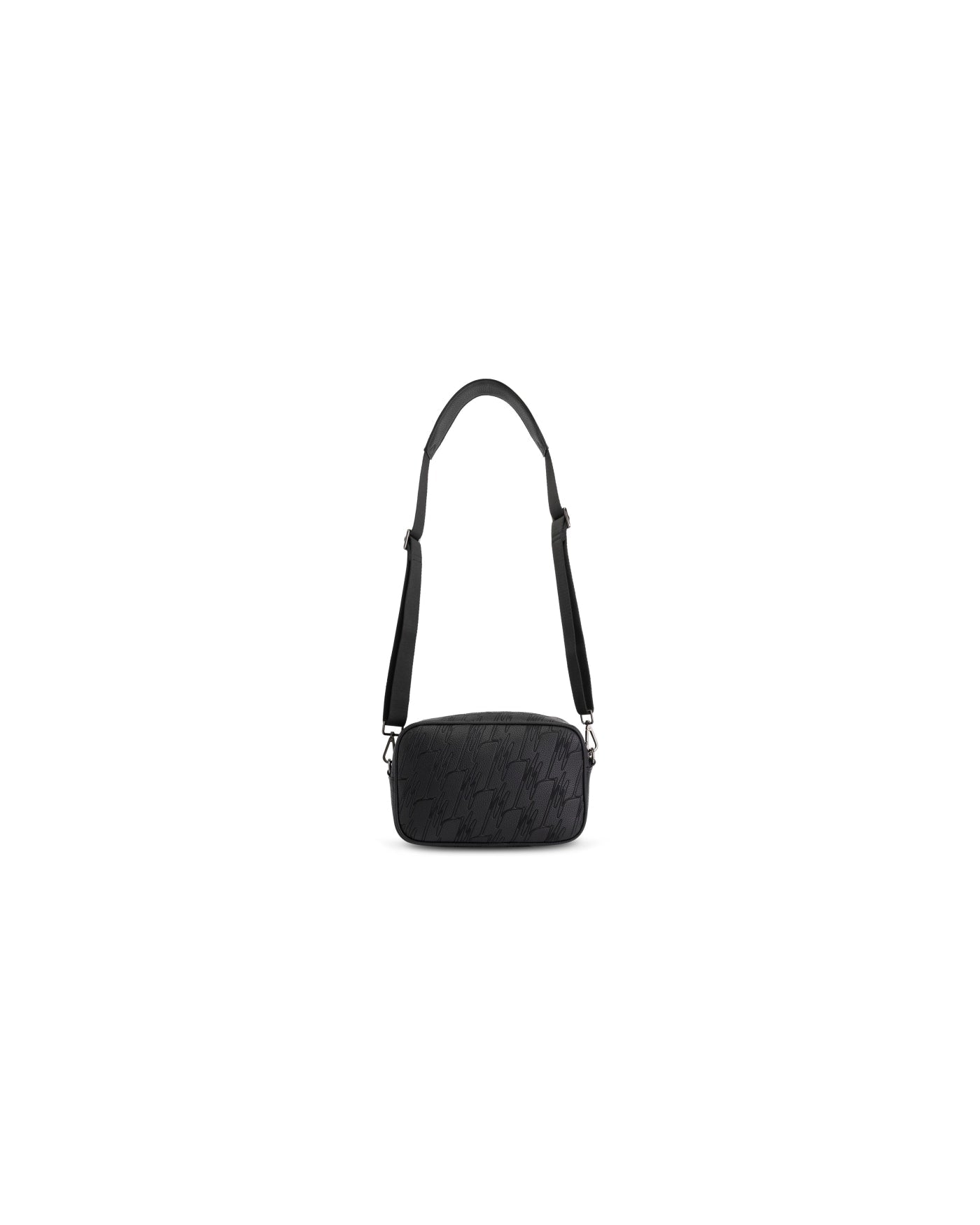 Malelions Men Debossed Messenger bag | Black
