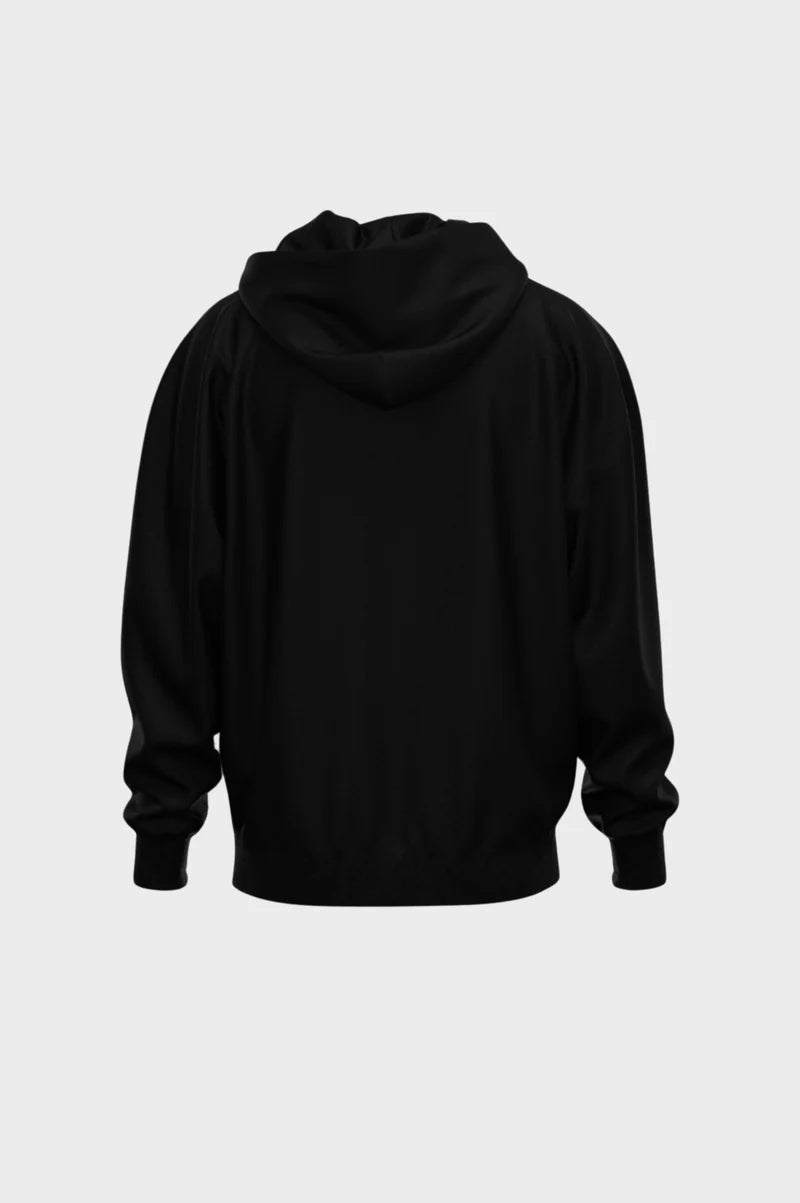 ISA FULL ZIP HOODIE BLACK