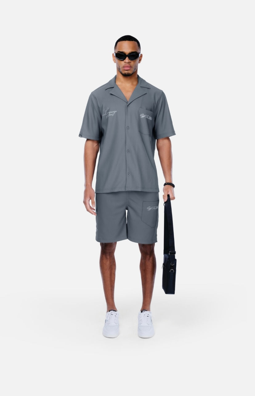 DOUBLE SCRIPT SHIRT - GREY
