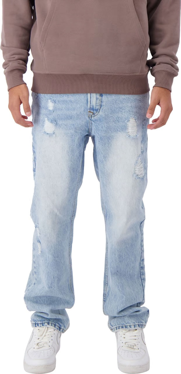 SCHWARZE BANANEN BESCHÄDIGTER DENIM | BLAU