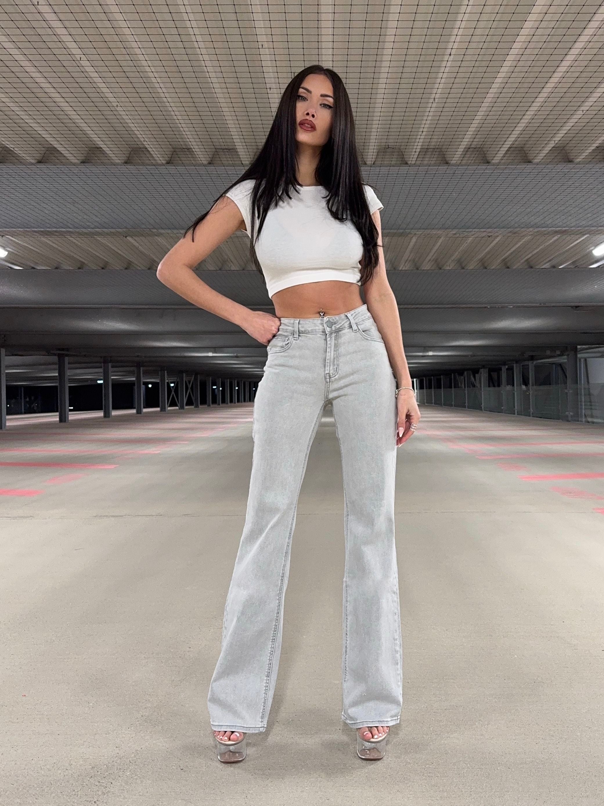 Mid waist extra long flare jeans - RD3138