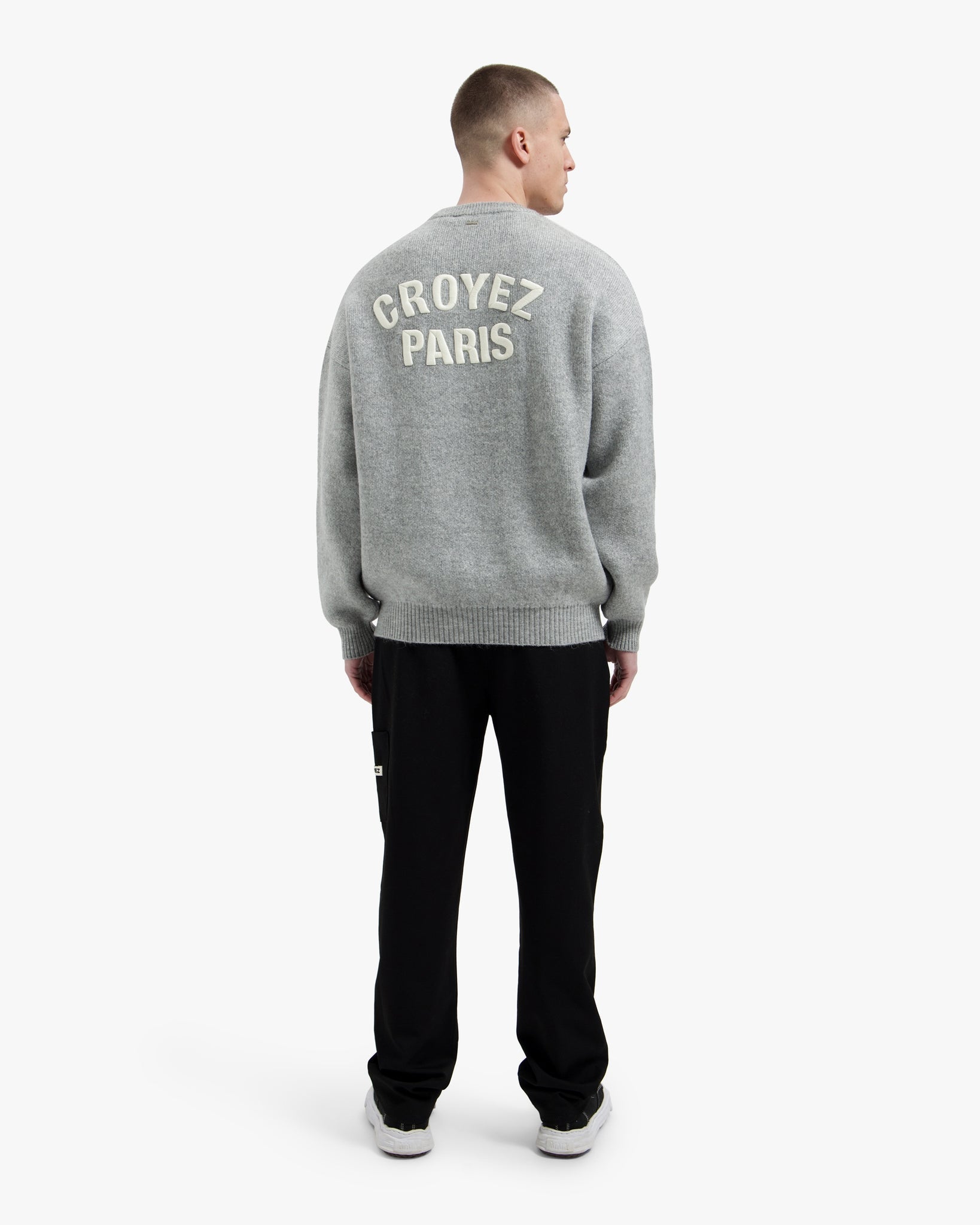 Croyez Paris Knit Sweater | Grey Melange