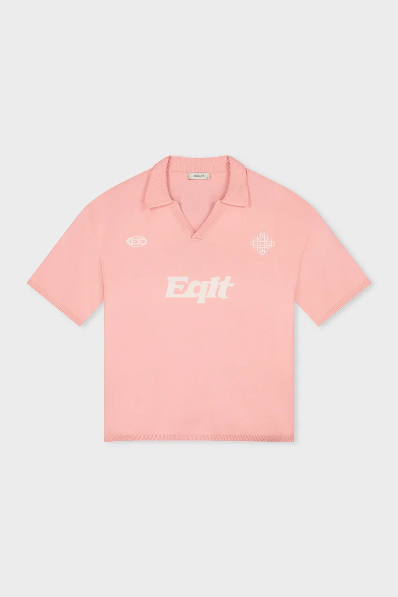 KNIT POLO PINK