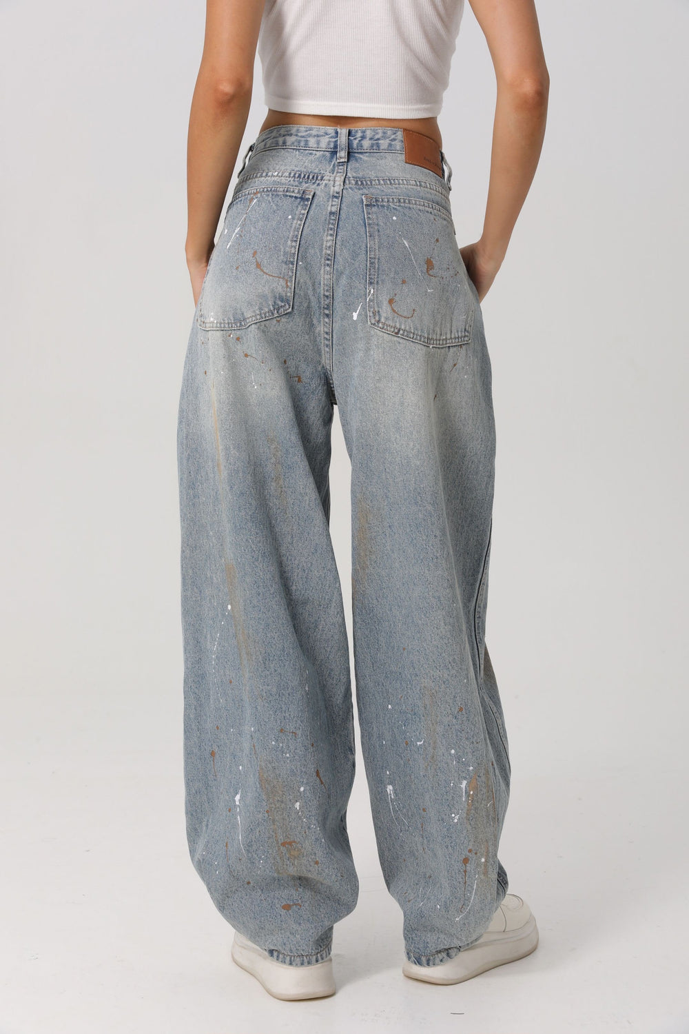 See See - Canvas Baggy Jeans - Blue - A5220