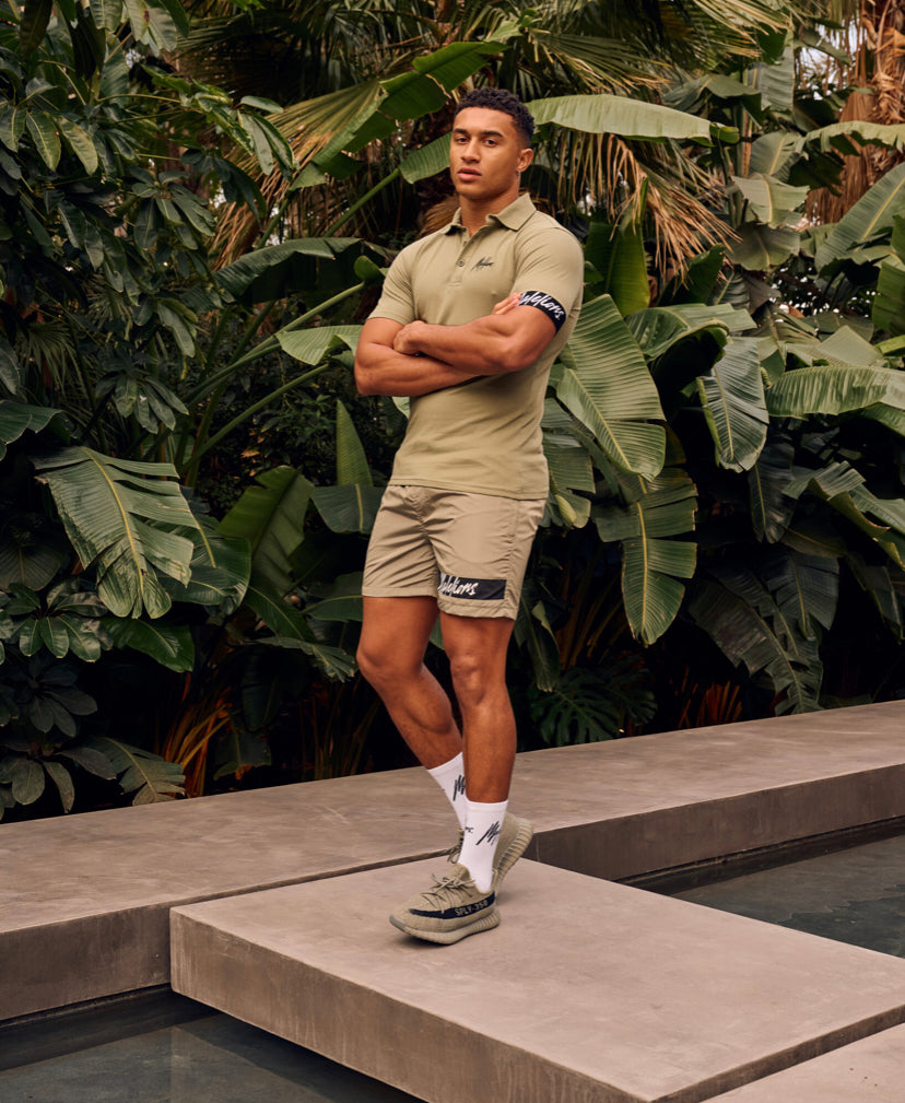 MALELIONS MEN CAPTAIN POLO - LIGHT SAGE/BLACK