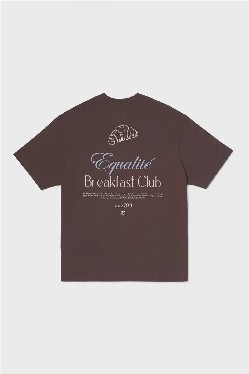 THE BREAKFAST OVERSIZET T-Shirt BRAUN