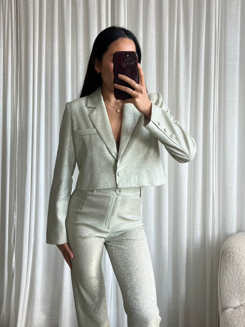 Pantalon Glitter - Cream