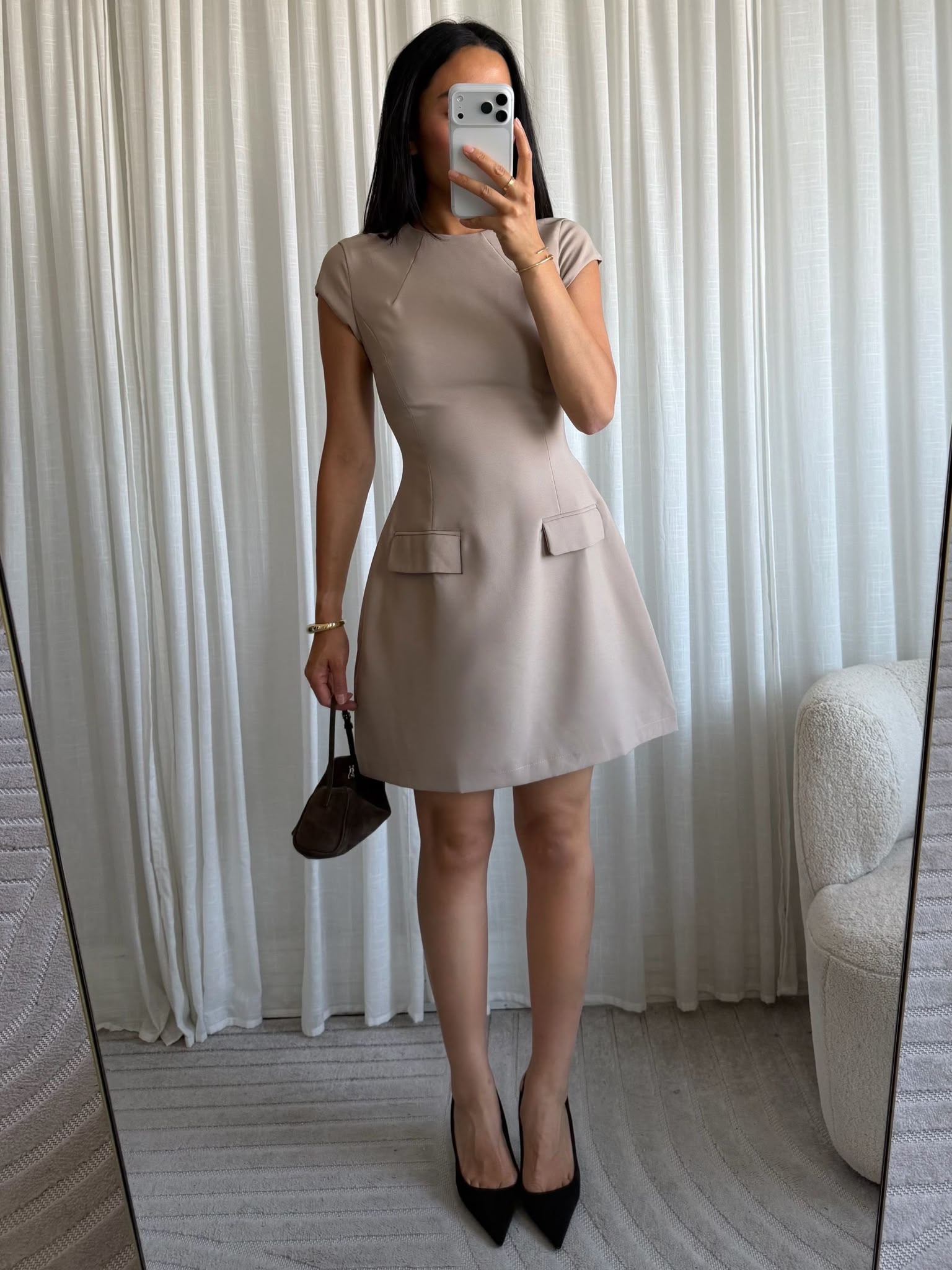 WOMEN - SHINY DRESS - YELLOW