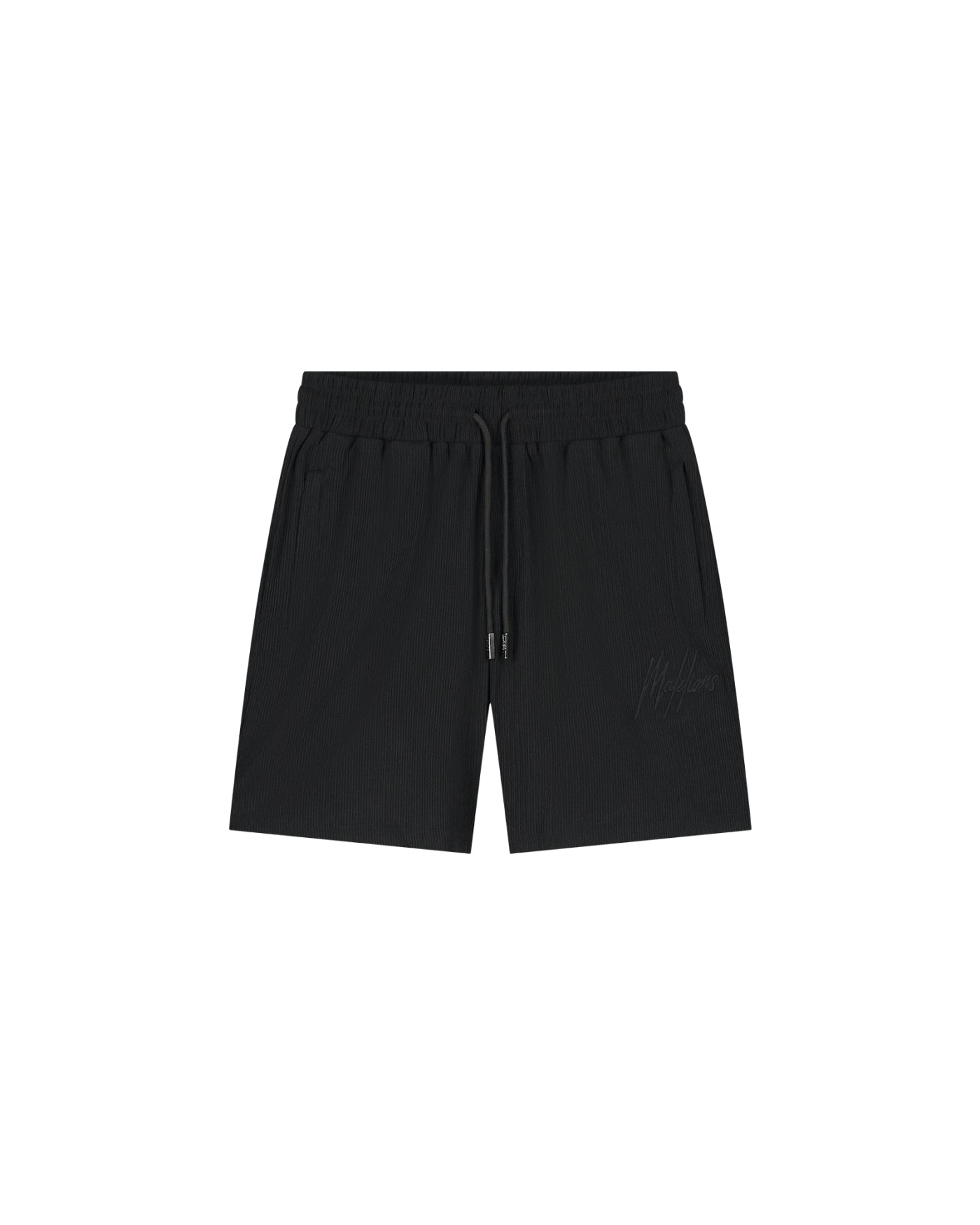 Malelions Men Seersucker Shorts | Black