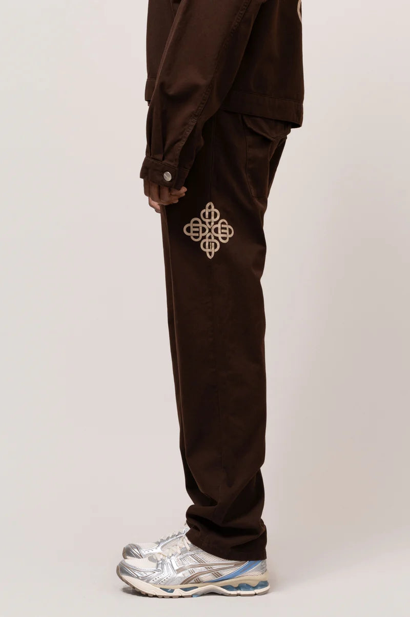 SYMBOL CARGO PANTS BROWN