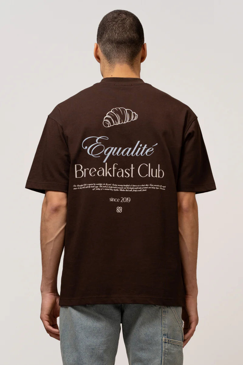 THE BREAKFAST OVERSIZET T-Shirt BRAUN