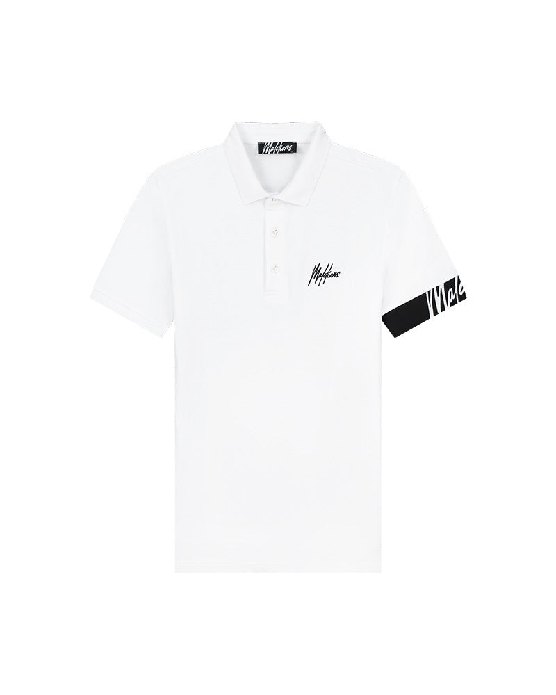 Malelions Men Captain Polo | White/Black