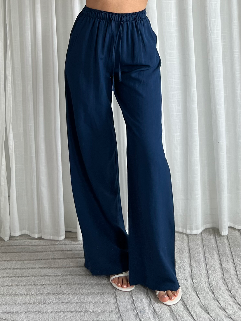 Leinenhose - blau