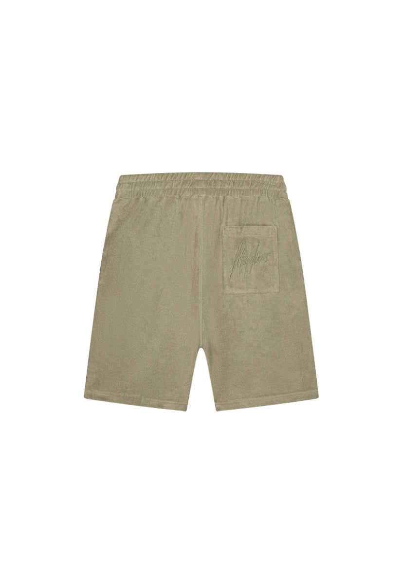 MALELIONS MEN SIGNATURE TOWELING SHORTS – DRY SAGE