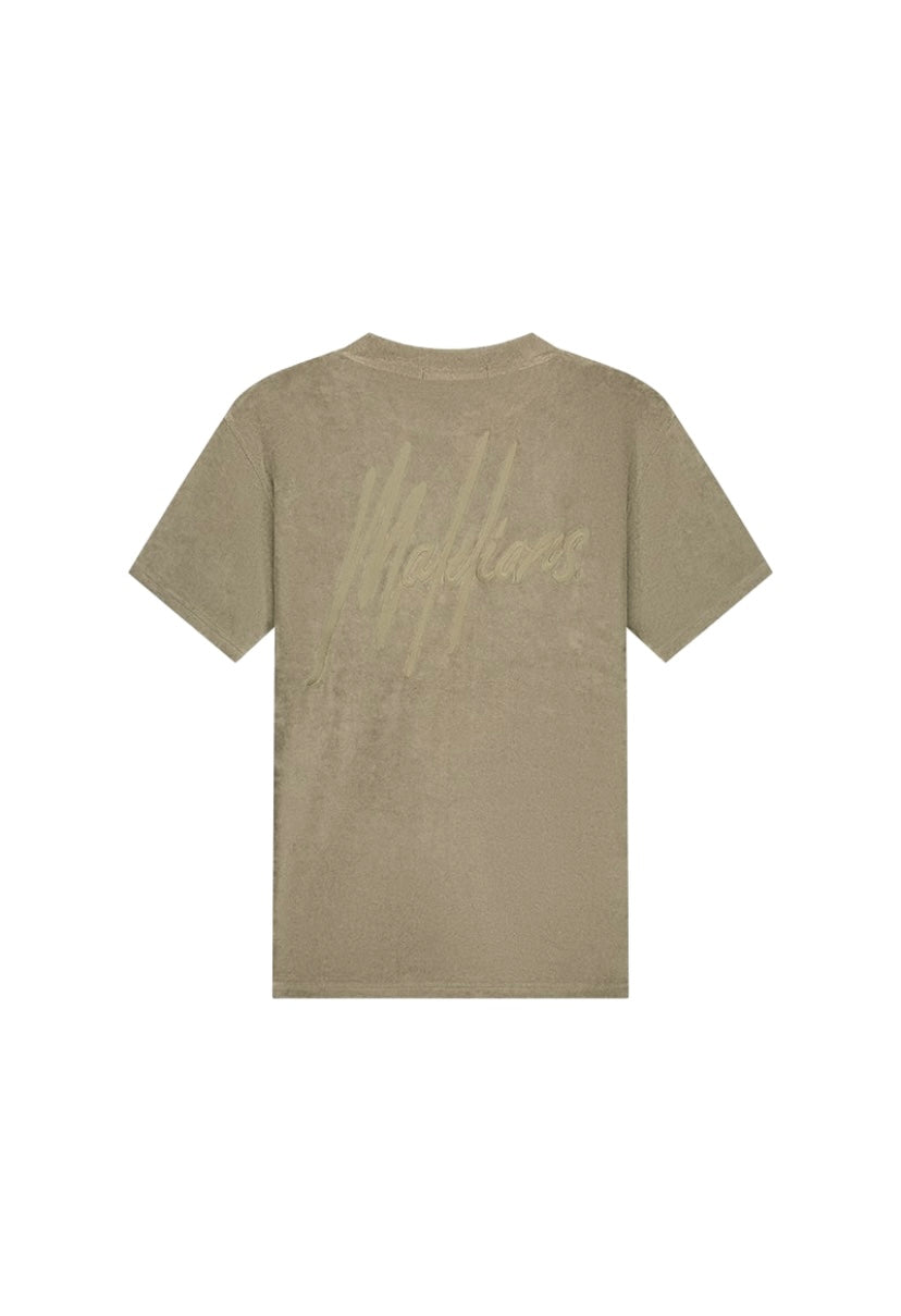 MALELIONS MEN SIGNATURE TOWELLING T-SHIRT - DRY SAGE