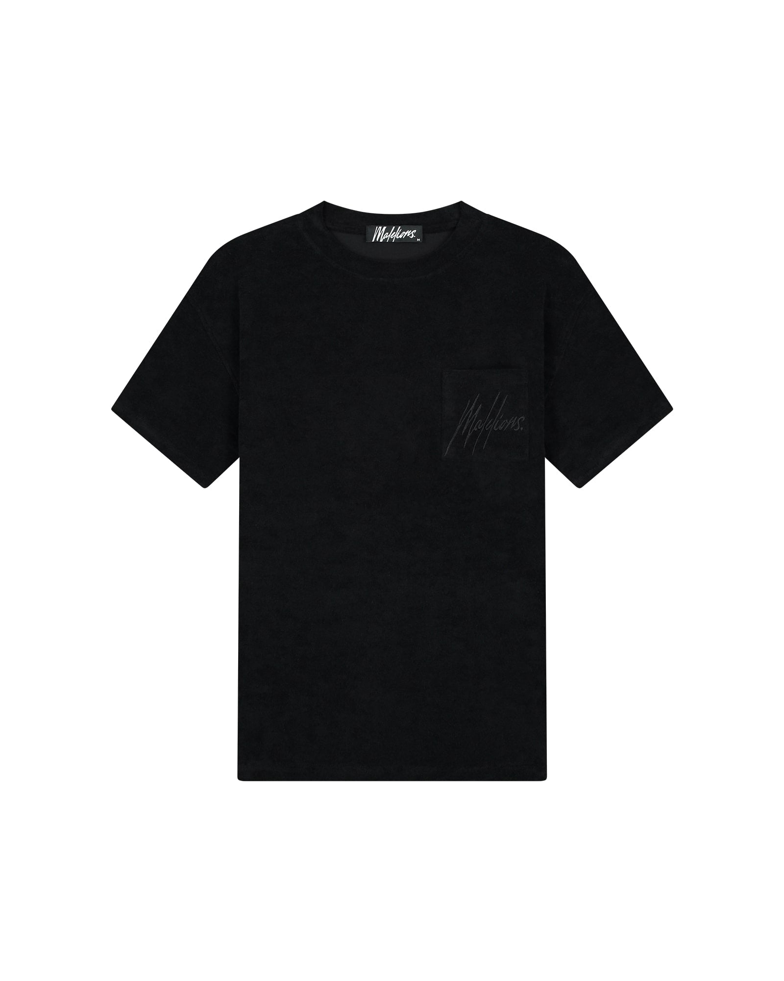 Malelions Men Signature Towelling T-Shirt | Black