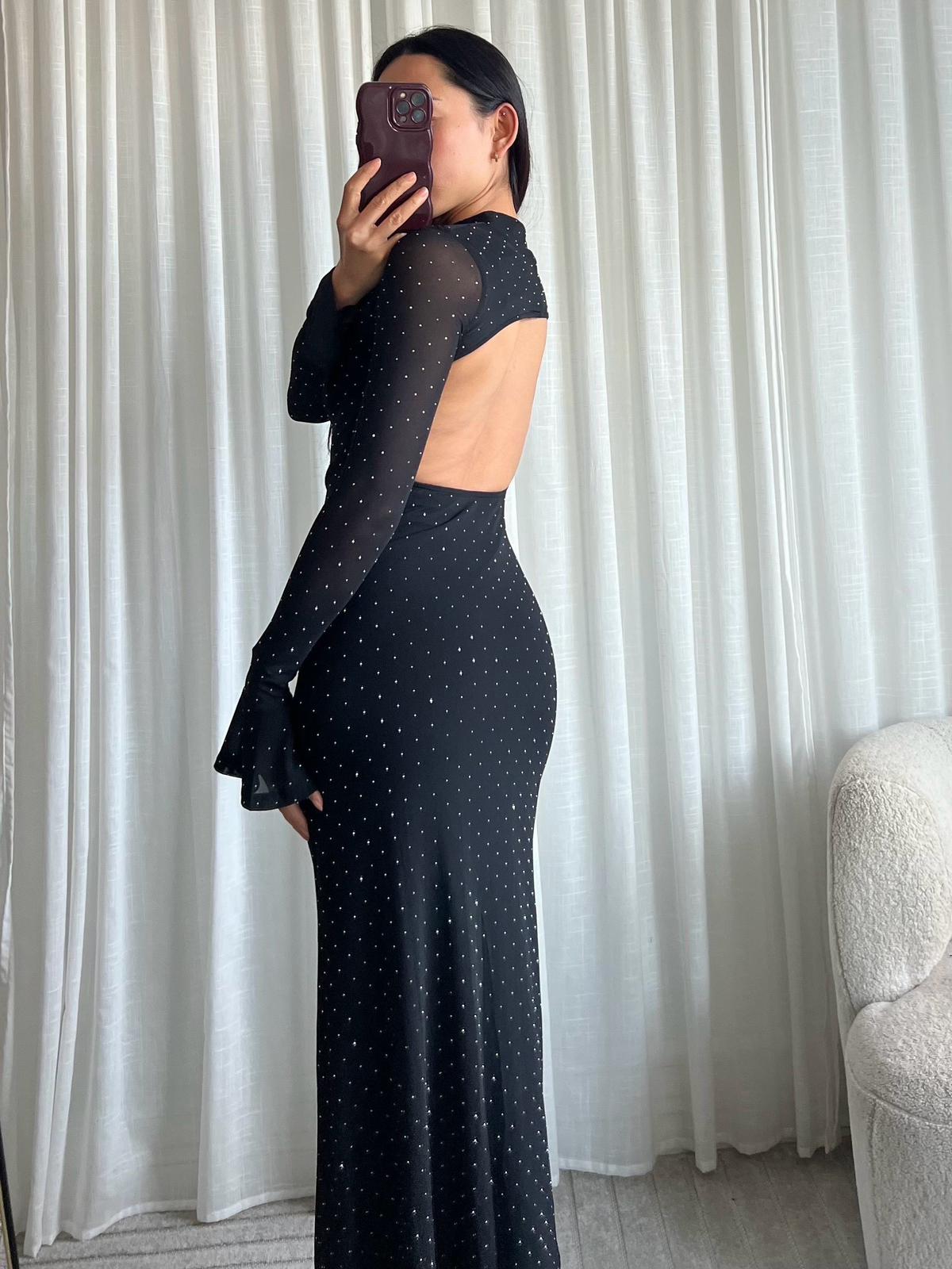 Long sleeve dress Sophia - black