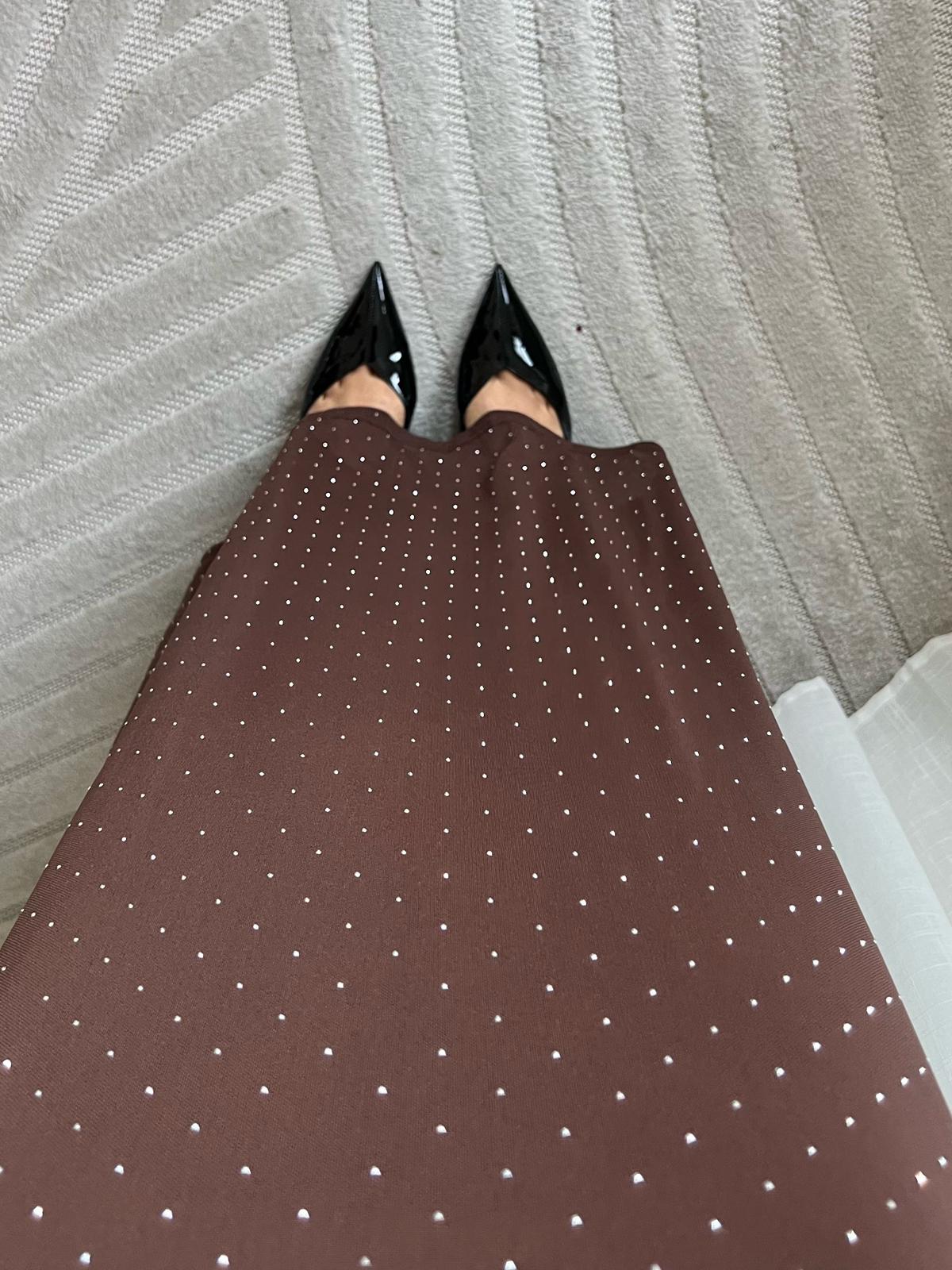Long sleeve dress Chloë - Choco