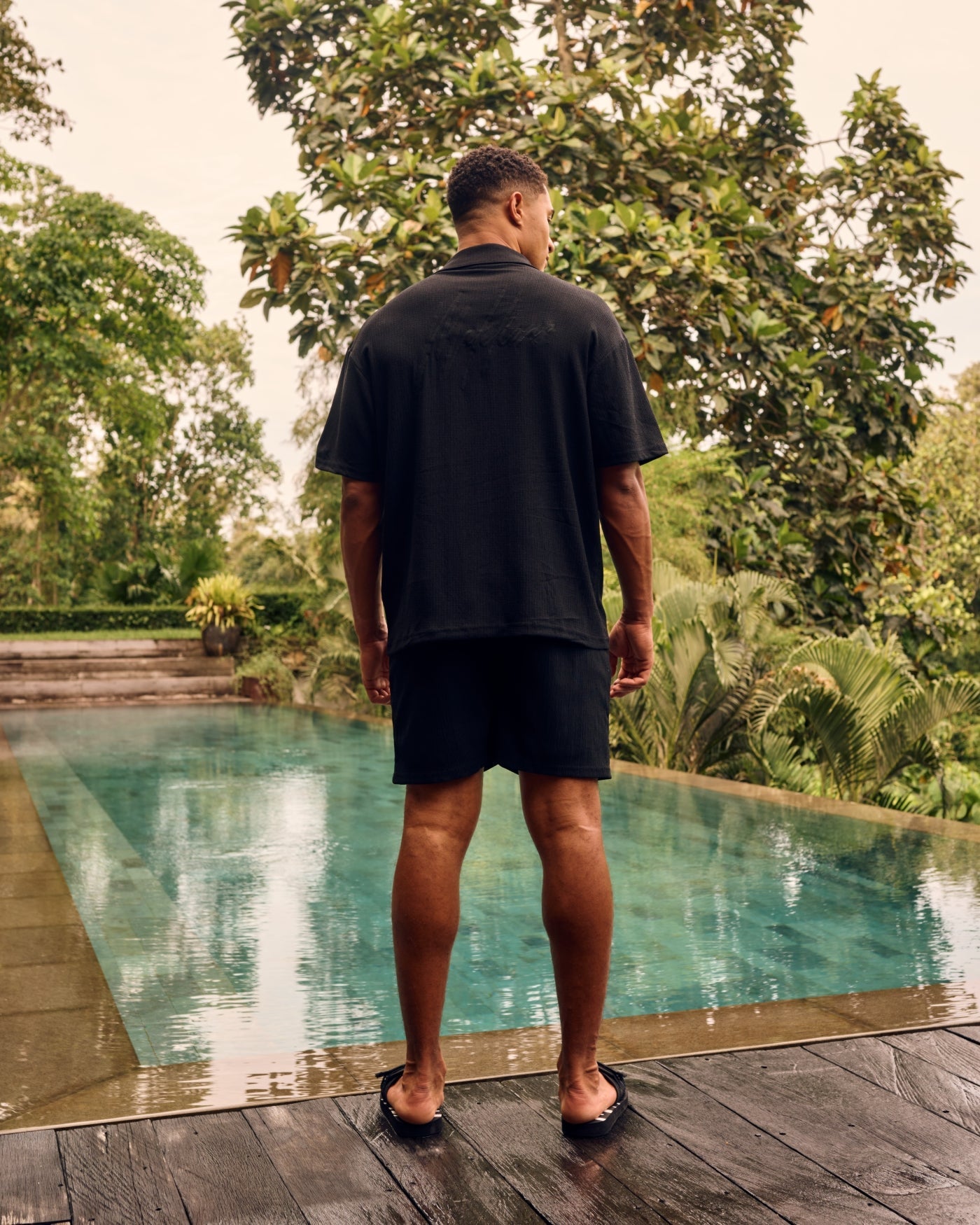 Malelions Men Seersucker Shorts | Zwart