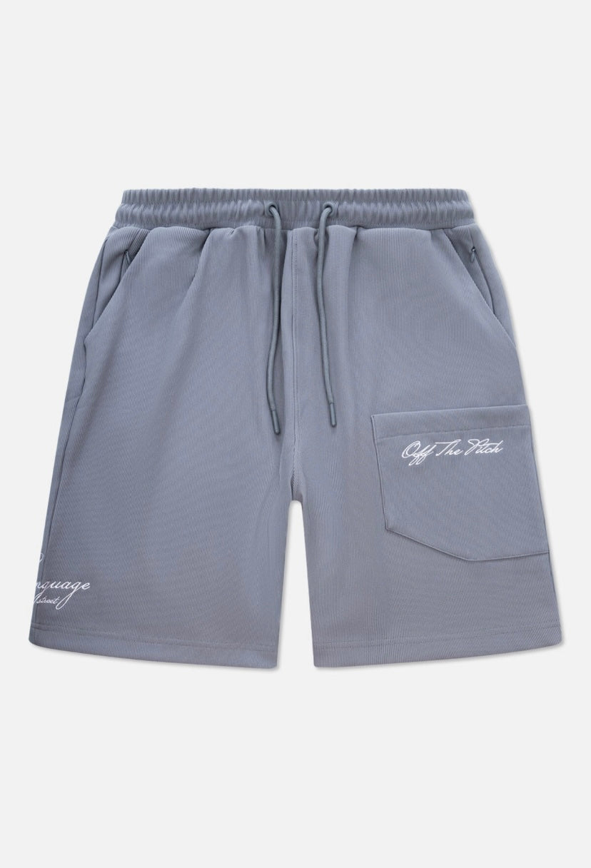 DOUBLE SCRIPT SHORT - GREY