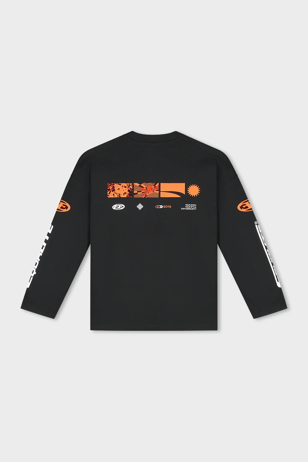 ADRENALINE LONGSLEEVE TEE BLACK & ORANGE