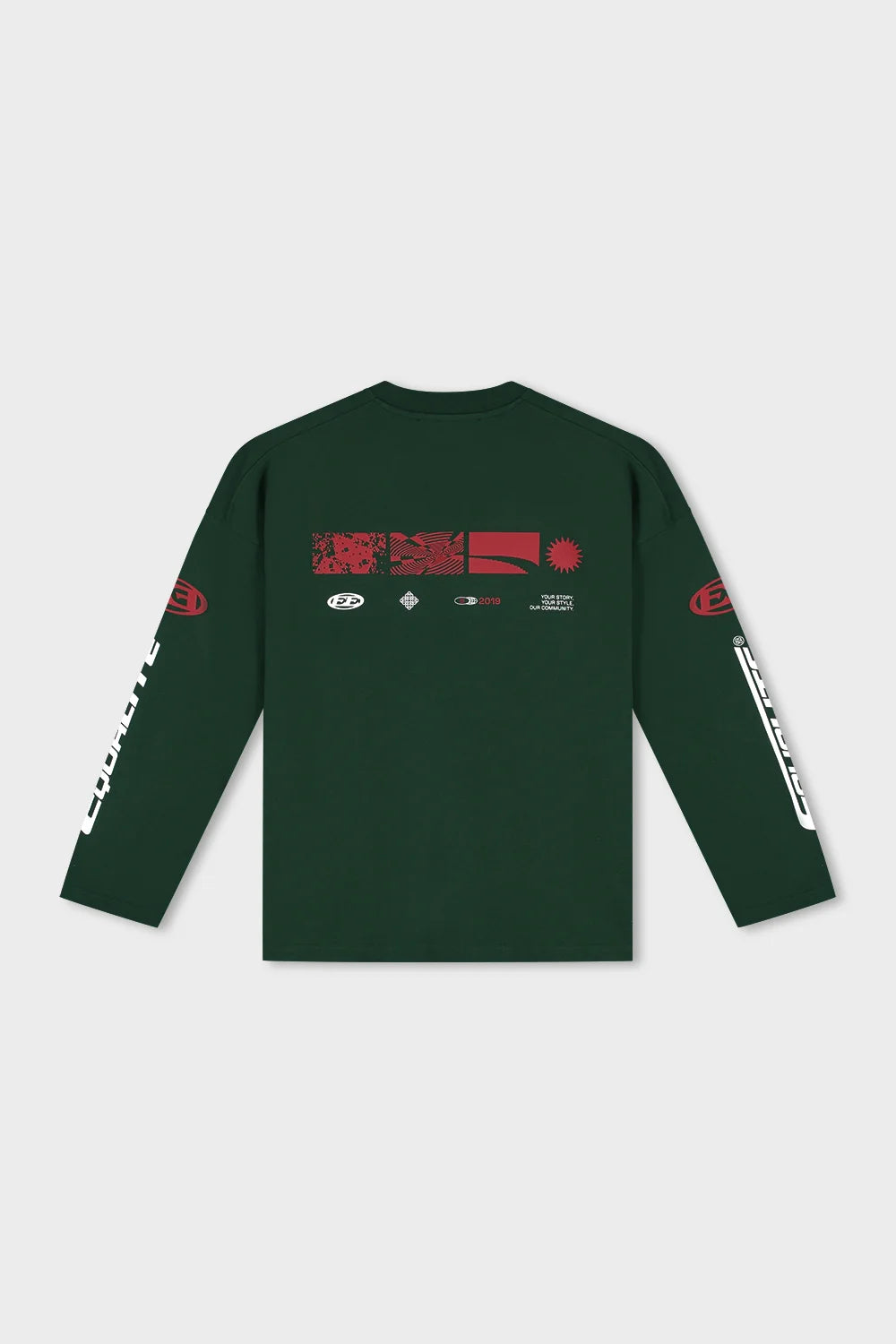 ADRENALINE LONGSLEEVE TEE GREEN & RED
