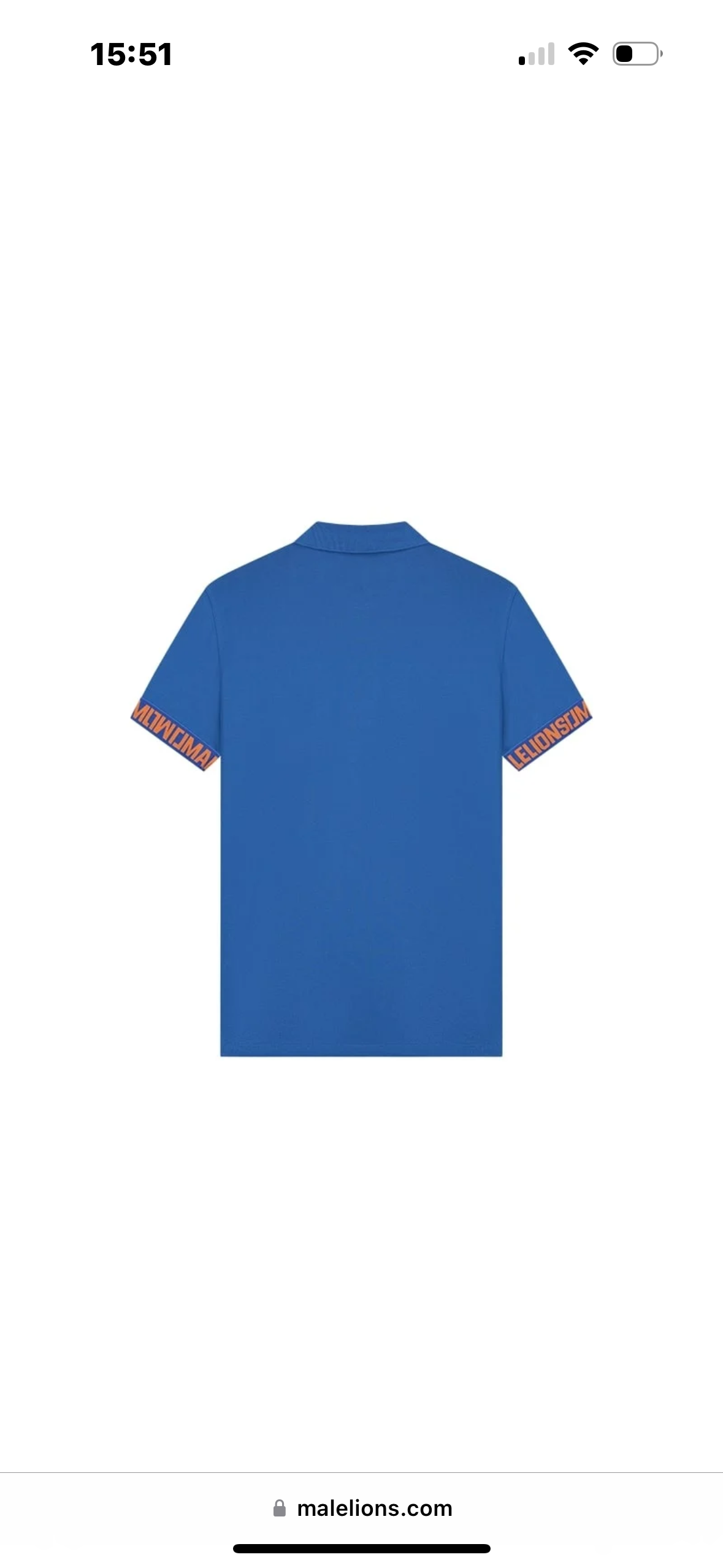 MALELIONS MEN VENETIAN POLO - COBALT/ORANGE