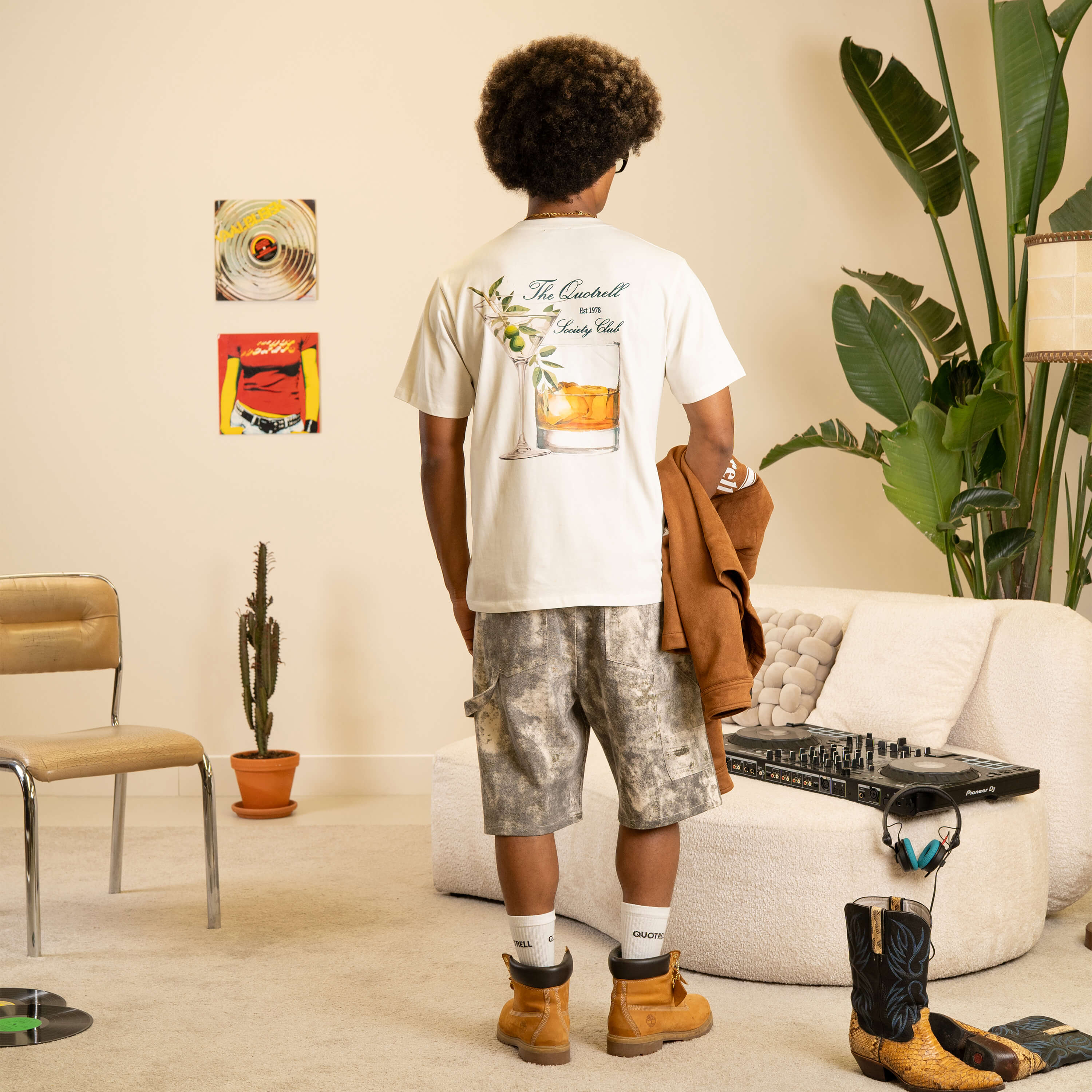 SALUD TEE | OFF WHITE/GREEN