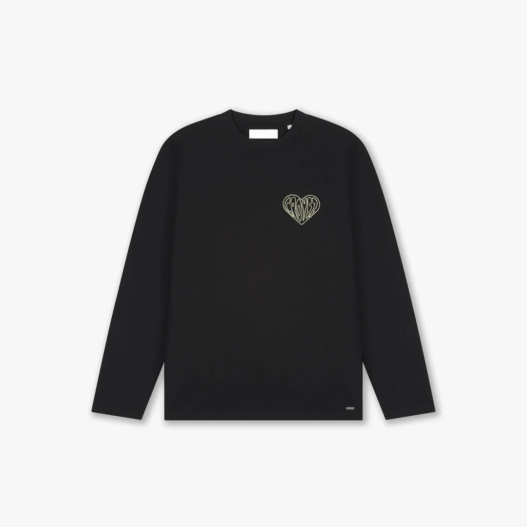 Croyez Stitched Heart Longsleeve T-Shirt | Zwart
