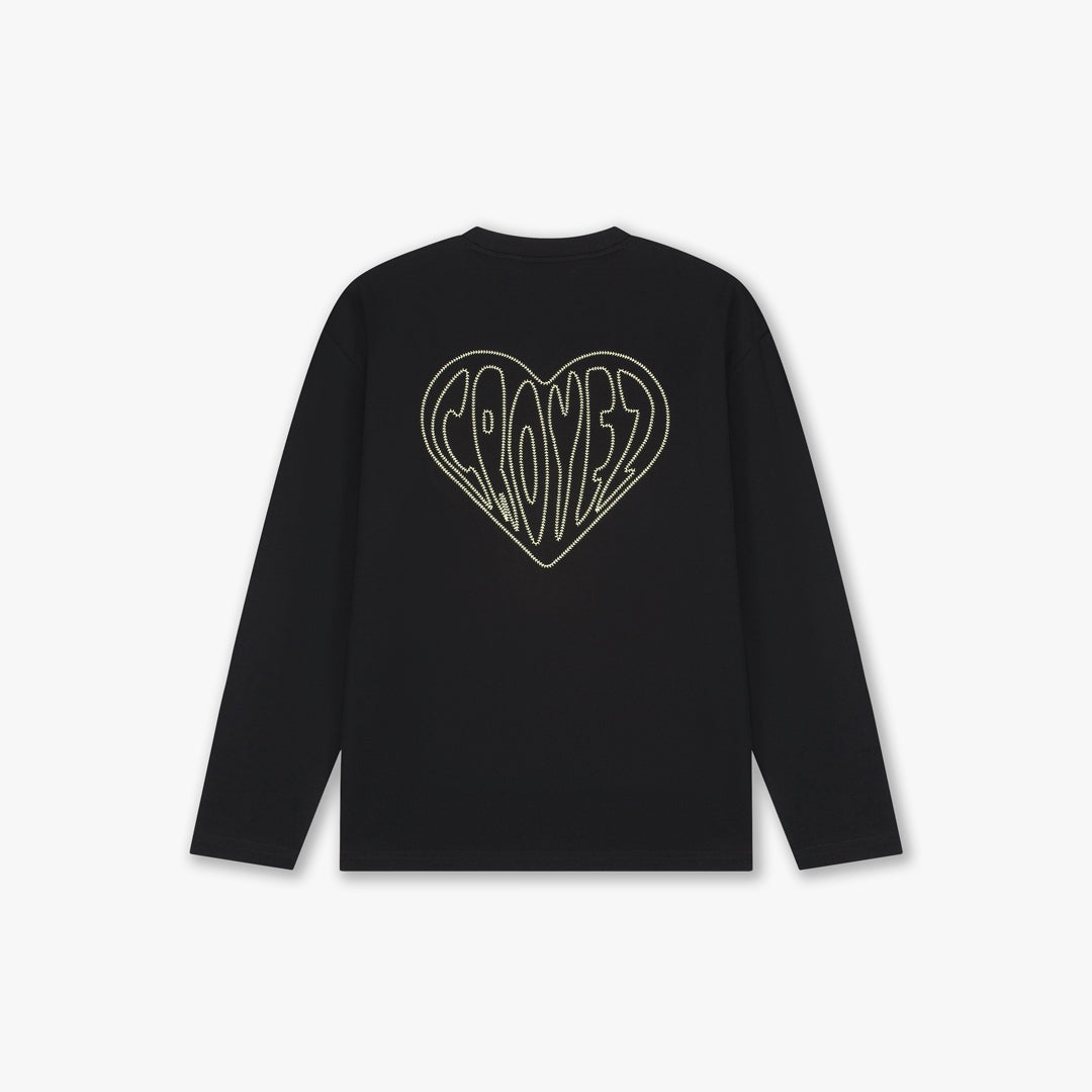 Croyez Stitched Heart Longsleeve T-Shirt | Zwart