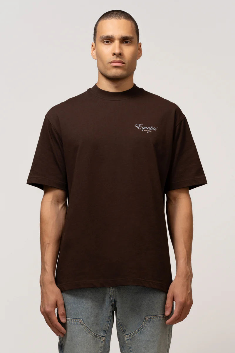 THE BREAKFAST OVERSIZET T-Shirt BRAUN