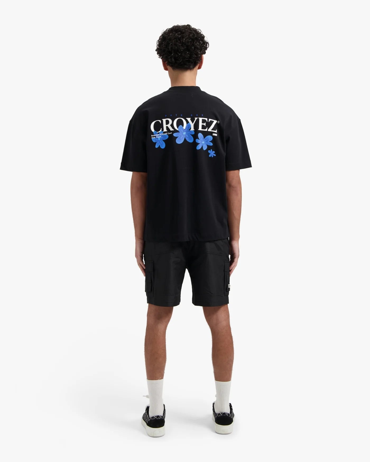 CROYEZ BOTANIQUE T-SHIRT - BLACK/COBALT