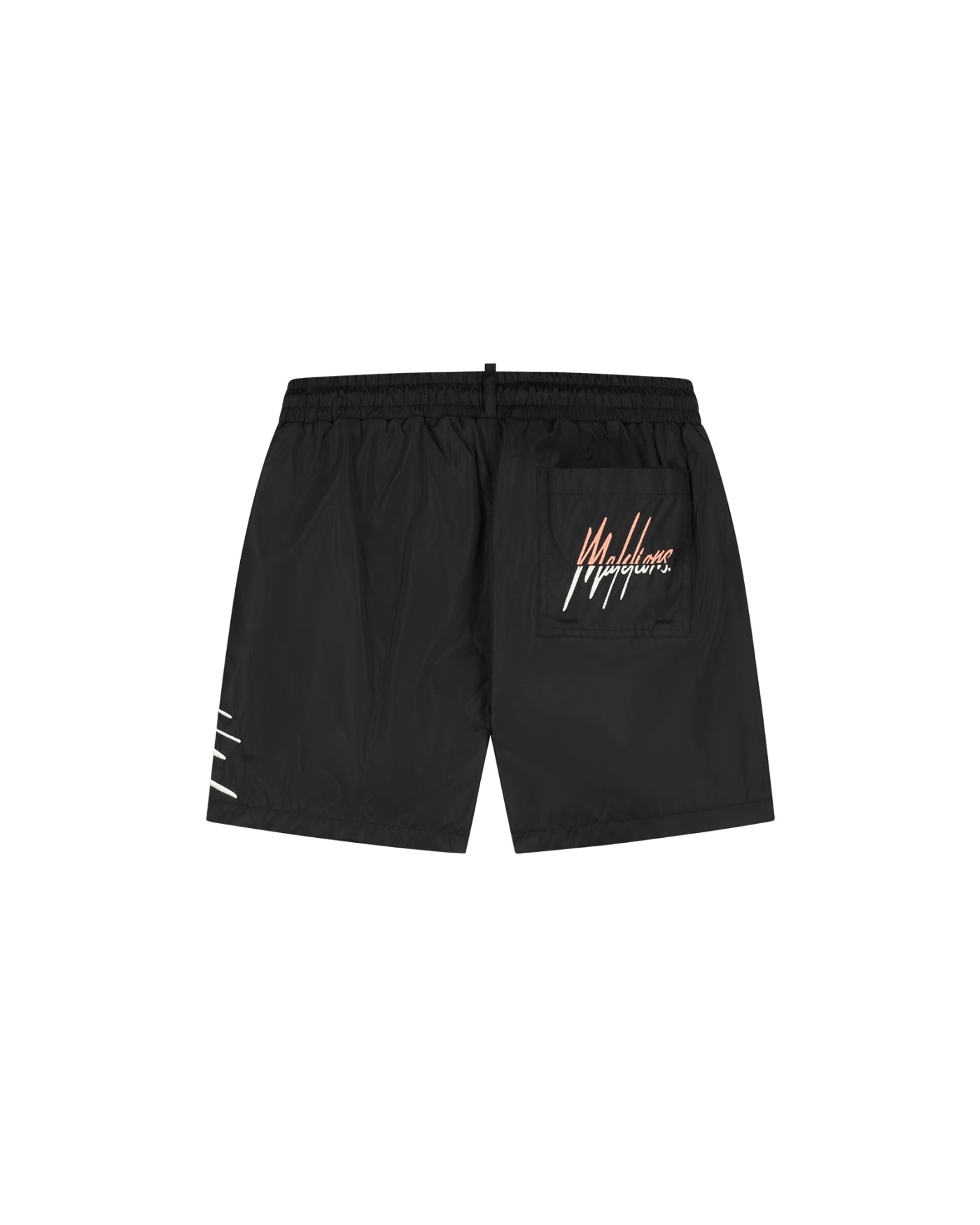 Malelions Men Split Swim Shorts | Black/Coral