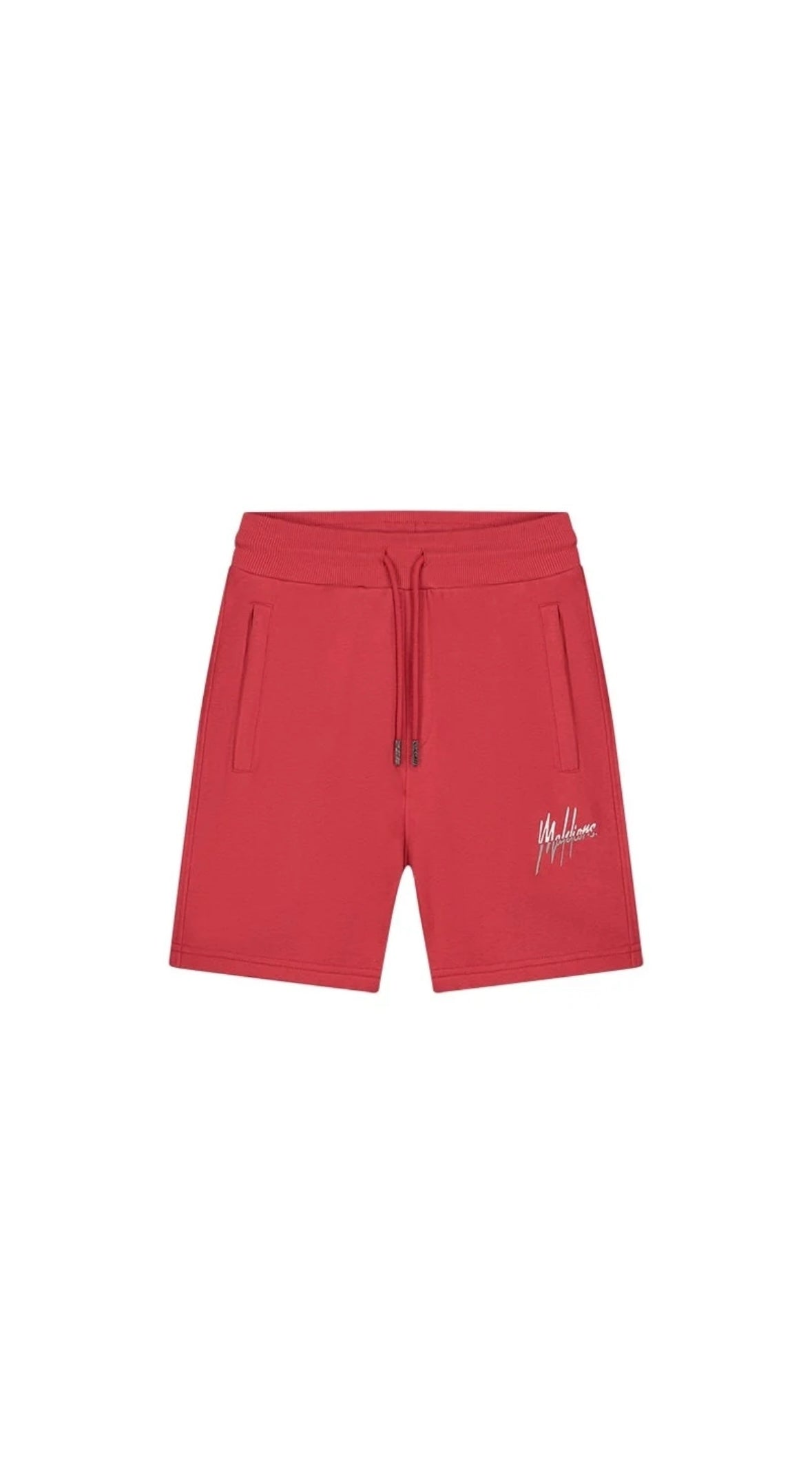 MALELIONS MEN SPLIT SHORTS - RED/GREY
